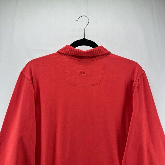 Tommy Bahama Shirt Mens Size S Pima Cotton Modal Polo 1/4 Zip Long Sleeve Red - Picture 5 of 10